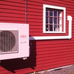 Outdoor heat pump installatino